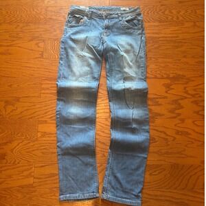 Kut from the Kloth Women Low Rise Straight Leg Jeans Medium Wash Blue Size 31x32